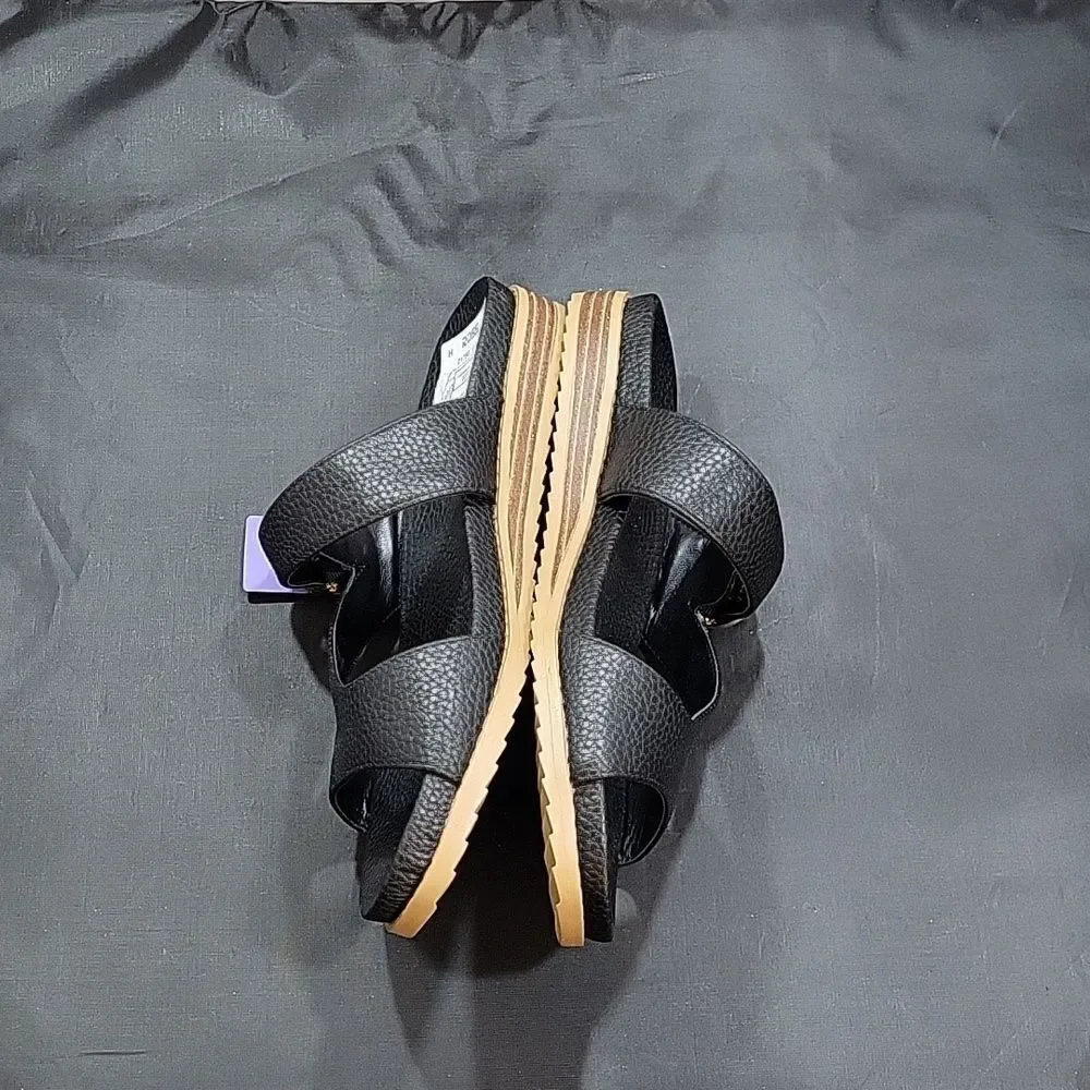 BRAND NEW FLEXSTEP DOUBLE STRAP ADJUSTABLE BUCKLE FLAT SANDAL